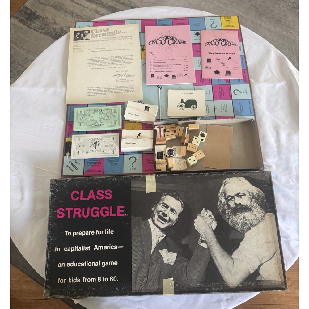 VTG 1978 Class Struggle Board Game Marxism Avoid War Win The Revolution Complete